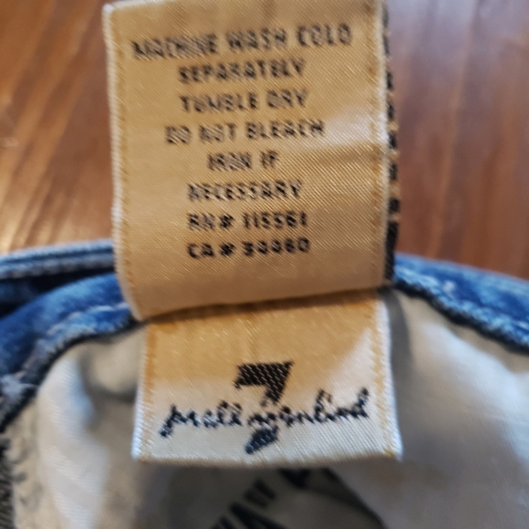 7 For All Mankind A Pocket Boot Cut Jeans  Blue Medium Wash Denim Y2K Size 31 - Picture 7 of 10